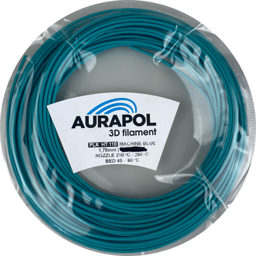 9f721279cbef8ba813641075eaae0b37.png AURAPOL Próbka PLA HT110 Machine Blue 1,75mm - obrazek 1