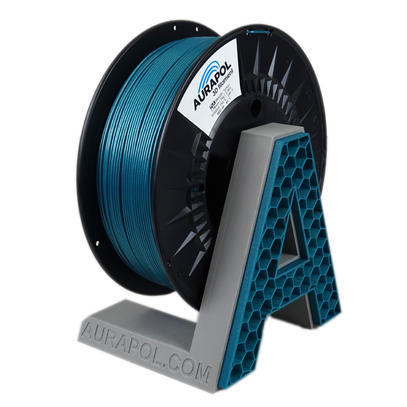 g653fc49e0dc65-pla-turquiose-metallic-aurapol.png AURAPOL PLA 3D Filament Metallic Turquoise 1 kg 1,75 mm - obrazek 1