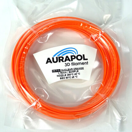AURAPOL Próbka PET-G 3D Filament Nuclear Orange 1,75 mm