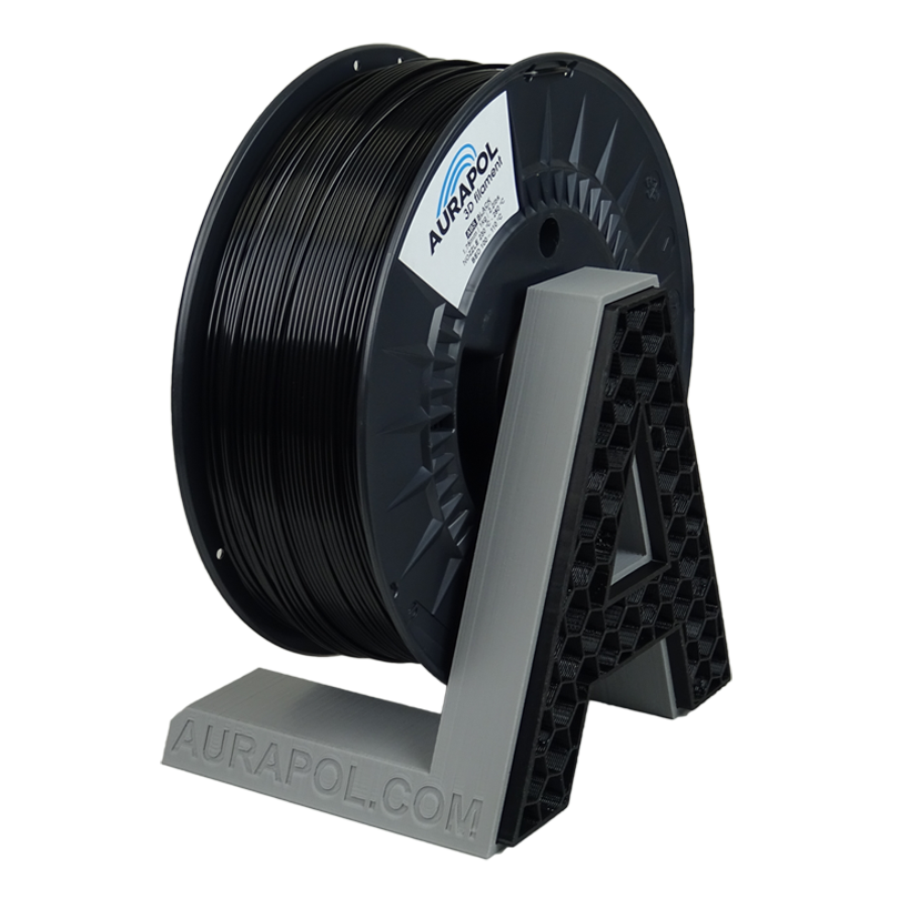 j64f4a4e819901-abs-black.png AURAPOL ABS 3D Filament Black 850g 1,75 mm - obrazek 1