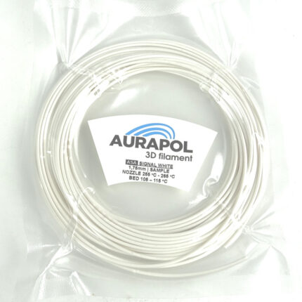 AURAPOL Próbka ASA 3D Filament Signal White 1,75 mm