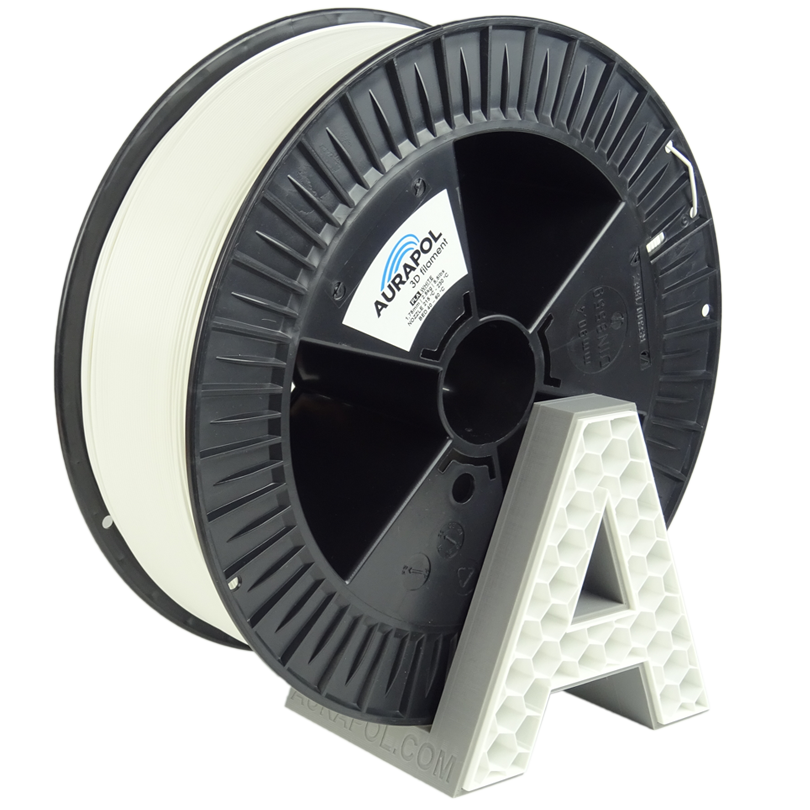 v631207a0ab5ff-pla-white-2-5kg.png AURAPOL PLA 3D Filament White 2,5 kg 1,75 mm - obrazek 1