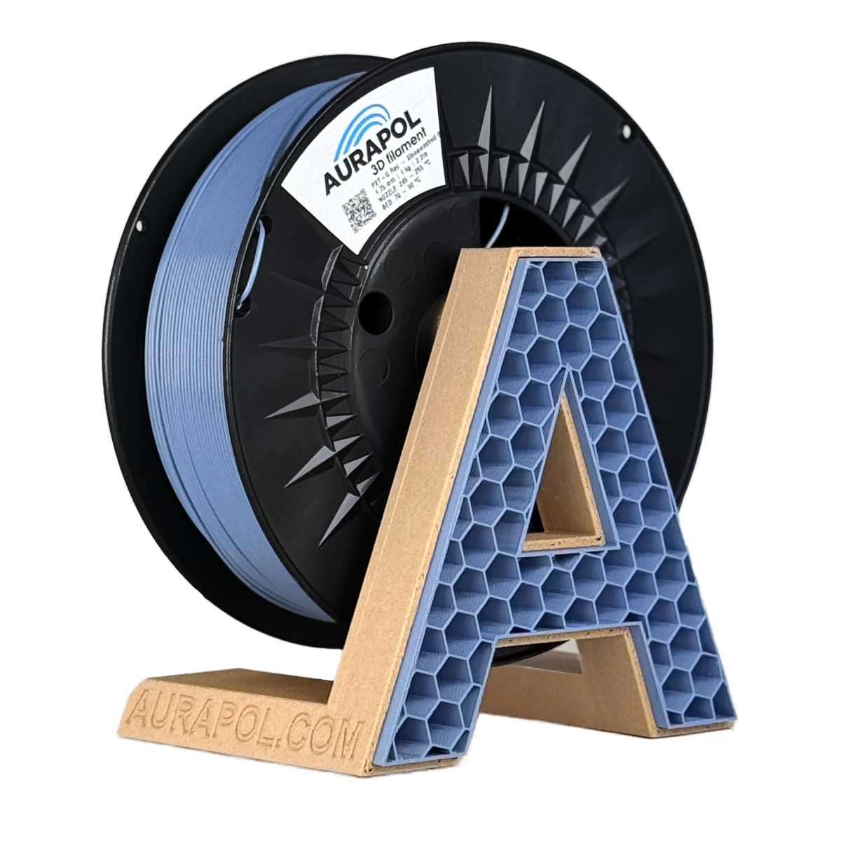 8f7fe2ce1bebda8c70c1fdfd6a92f2cb.png AURAPOL PET-G Recycled Filament Stonewashed Blue 1 kg 1,75 mm|OUTLET - obrazek 1